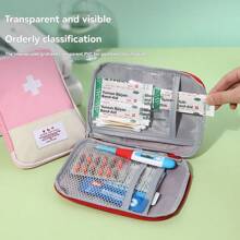 Modische tragbare Handtasche für Medizin für Zuhause und auf Reisen, Erste-Hilfe-Tasche, Tasche für Medizin- und Seuchenschutzutensilien, große tragbare kleine Medizintasche, kleine tragbare Medizintasche, kleine Aufbewahrungstasche, praktische Medizintasche, Mehrzweck