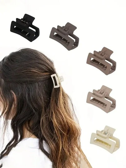 5 piezas de Pinzas pequeñas de 1.5 pulgadas color caramelo, accesorios para el cabello