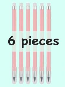 24/6pcs Personalized Customized Eternal Pencil, Personalized Customized Text, Pencil That Cannot Be Finished Without Sharpening, Advanced Technology Pencil With Rubber, Macaron Durable Creative Pencil, Essential Stationery For Back To School Season, Student Stationery, Customized Pen