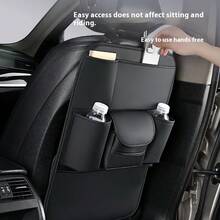 Car Seat Back Organizer, Car Seat Back Storage Bag, Leather Seat Storage Bag, Multi-Function Car Tissue Box, Hanging Car Storage Bag - Back Storage Pocket - View 5