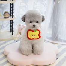 INS Style Korean Fashion New Embroidered Cartoon Pet Bib Dog Scarf, Washable