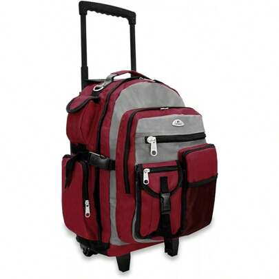 Wheeled Backpack, Black, One Size