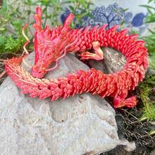 1 件创意 3D 打印龙桌面装饰，独特奇特的小雕像工艺品