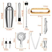 AUXOM Kit 10 Barman Coqueteleira Boston 750ML Com Palete