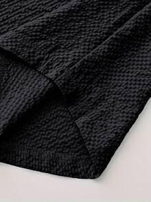 Officeau 男士长袖亨利领衬衫，纽扣领，格子设计，休闲舒适，面料柔软，适合日常穿着，夏季海滩度假时尚透气，袖子可卷起，时尚男士户外服装，经典版型，百搭轻便衬衫，适合男士日常穿着，男士上衣，秋季，复古男士正装衬衫 - 黑色 - 查看 9