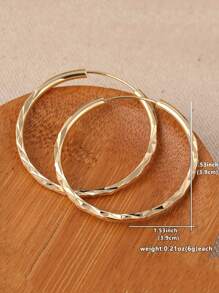 Pendientes de aro de cobre impresionantes - Circulares, adecuados para uso casual diario, diseño de moda e hipoalergénicos, accesorio duradero y versátil para cualquier ocasión