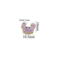 20pcs Stainless Steel Fashion Colorful Cake Seahorse Star Crab Small Pendant Tail Chain Pendant DIY Necklace Bracelet Jewelry Accessories Making
