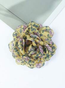 Handmade Sweet Floral Fabric Rose Flower Brooch, Hair Clip, Hat, Clothing Accessories For Women