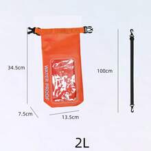 Kayaking Surfing Bags Waterproof PVC Mobile Phone Bag With Phone Touch Dry Bag Shoulder Swimming Diving Rafting Foating Beach Sport - Orange - View 4