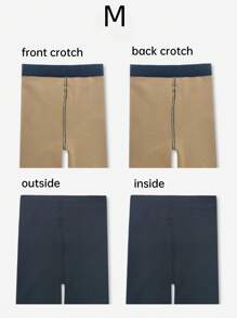 1 par de 200g Medias negras acolchadas y gruesas para niños, medias de baile gruesas de invierno para bebés, pantalones de fondo