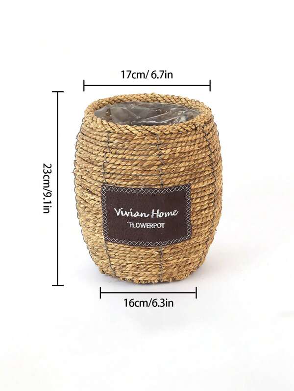 Panier de plante tressé pour sol, Pot de fleurs en rotin, Pot de fleurs en osier pour lierre/verdure