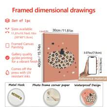 1 件豹纹南瓜 - 秋季帆布装饰、画廊墙壁艺术、万圣节装饰、温馨秋季海报、万圣节南瓜装饰、墙壁艺术、海报、带画框的墙壁艺术、房间装饰、卧室装饰、墙壁装饰、浴室装饰、客厅装饰、厨房装饰、墙壁艺术 - 帆布材料（可选框架）