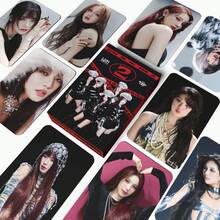 55张K-Pop/Baby Monster/Aespa/Twice/Idle小卡套装，包含雨琦、小娟、舒华、美延、Dirty Work、Bomb、Idle、We Are、2ND、I Feel、I Sway等歌曲小卡，高品质收藏，可收纳于卡包、钱包、背包或作为装饰品，是馈赠亲友和节日礼物的理想之选。 - 彩色 - 查看 25