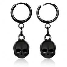 2 件全新骷髅不锈钢工艺品耳洞耳塞 0.5 毫米耳环 身体穿孔饰品 男女礼物