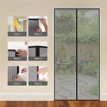 New Magnetic Fly Screen Door Curtain, Full Magnetic Strip, Self-Adhesive, Suitable For Living Room, Bedroom, Prevents Mosquitoes, No Drill Required, Curtain Divider, Summer
