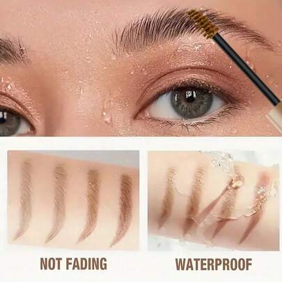 BLUETHIN 1pc Long-Lasting Waterproof Eyebrow Gel, Sweat-Proof & Smudge-Proof, Quick Drying & Long-Lasting, In Dark Brown, Brown, Light Brown, Perfect For Beginners, Holiday Gift, Travel Size