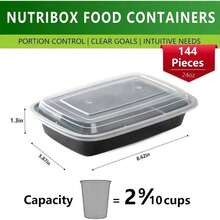 24oz Meal Prep Containers Bulk 48 Set To Go Food Storage Containers With Forks 1 Compartment Snack Container Reusable Food Containers Freezer Safe And Leakproof Plastic Lunch Take Out Box - Black - View 2
