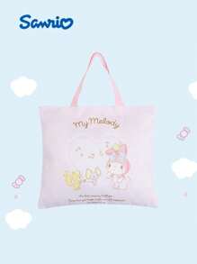 Sanrio 1pc Sanrio Fabric Tote Bag, Cartoon Student Bag, Women's Cosmetic Organizer Shoulder Bag, Large Capacity Commuter Shoulder Bag, Camping Storage Bag, Adorable Hello Kitty Bag, Hello Kitty Shoulder Handbag, Student Classroom, Women's Shopping Bag, Handbag, Fashion Women's Shoulder Bag Multi-Function Storage Bag, Suitable For Holiday Beach, Bathroom Storage, Bedroom Storage, Outdoor Camping, Large Capacity.