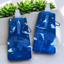 KIT 2 PIECES Foldable, Flexible And Reusable Squeeze Water Bottle - RANDOM COLOR - View 7