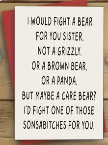 1 Set Meaningful Birthday Greeting Card, Funny Sister Birthday Card For Bestie, Best Gift For Friend, Birthday Card, Small Business Supplies, Thank You Card, Birthday Gift, Unusual Items, Gift Card, Christmas Gift, School Supplies,Back To School - Sisters - View 2