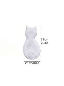4 Pcs Of Cat Tail Sticky Hooks Wall-Mounted, Cartoon Hole-Free Transparent Waterproof Sticky Hooks, Simple Cute Cat Hooks, Suitable For Kitchen, Bathroom And Bedroom, Cute And Beautiful, Practical Hooks For Wall Decoration, Can Be Used For Christmas And Halloween Hanging Decorations, Flags, Ribbons, Etc., Inexpensive And Good Quality