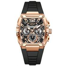 LIGE Relojes LIGE - Relojes cuadrados, de moda, casuales, de hombre, deportivos, regalos navideños, de fiesta, regalos de graduación