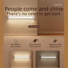 NBBUFF LED 运动传感器灯，3 种可调颜色，适用于橱柜、衣柜、台面照明、带 USB 充电的无线厨房夜灯、适用于衣柜、楼梯、走廊的电池供电灯，可作为节日装饰的即时照明 - 3000k/4000k/6000k - 查看 5