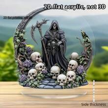 1 Stück 2D flache Acryl Zen Garten Wasserfall Buddha Statue - Ruhige Landschaftskunst, 2D Acryl Dekoration für Zuhause und Büro, ohne Strom, perfektes Festivalgeschenk für Ruhe und Harmonie, Raumdekoration, Dekorative Kunst, komplexes Design, 2D flach