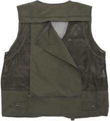 Men's Mesh Breathable Openwork Camouflage Journalist Photographer Fishing Vest Waistcoat CoatChristmas FW4R - Xanh quân đội02 - Xem 5