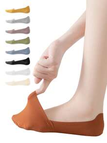 1/3/5 Pairs Solid Color Pattern Man Unisex Couples Sports Socks Invisible Socks Spring Summer Holiday Gifts (NO With Card) - Multicolor - View 2