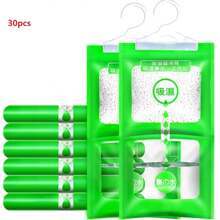 10Pcs/Set Wardrobe Moisture Absorbent Bags, Hanging Dehumidification Bags Anti-Mold And Moisture-Proof Bags, Suitable For Kitchen, Bathroom, Cabinet, Wardrobe, Shoe Cabinet, Car, School, Office, Home, Dormitory, Travel, Home Decoration, Christmas Note: Each Package Contains 50g Of Content ,Dehumidifier For Home