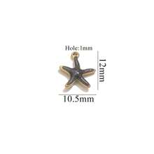 20pcs Stainless Steel Fashion Colorful Cake Seahorse Star Crab Small Pendant Tail Chain Pendant DIY Necklace Bracelet Jewelry Accessories Making