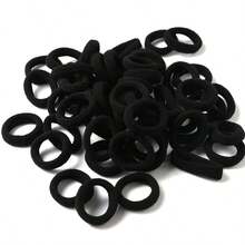 100pcs Small Bird Bag With 2cm Simple And Versatile Hair Tie, High Elasticity, No Damage To Hair, Black Hair Tie, Seamless Hair Tie, Small Hair Tie ,Ponytail Holders ,Hair Elastics ,Hair Rubber Bands ,Scrunchies ,Hair Rope - Black - View 6