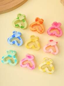 9pcs Dopamine-Inspired Colorful Cute Shark Hair Clips Set, Suitable For Daily Wear, Women/Students, Travel, Gift