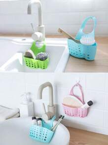 5pcs-Kitchen Adjustable Hanging Storage Bag, Storage Basket, Kitchen Shelf, Sponge Drain Rack Hanging Bag, Kitchen Garbage Filter Bag