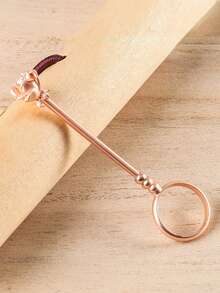 1 pieza, Soporte de cigarrillo con diseño de rosa, elegante soporte de anillo para cigarrillos, anillo de clip de dedo para cigarrillos, regalo para fumadores, accesorios de fumar