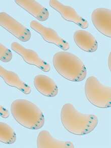 18 piezas de parches para ampollas invisibles de hidrocolloid en gel, parches acolchados para ampollas para talón, pie, dedos de los pies y proteger la piel - Blanco - Ver 9