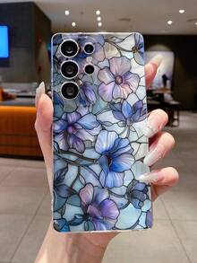 1 件花卉高透明 TPU 软手机壳，防摔防刮防指纹透明，精确切口保护相机，兼容三星、苹果、Nothing、Pixel、INFINIX、Redmi