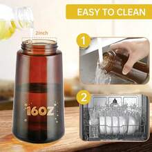 High Grade Olive Oil Dispenser Bottle,Light-Blocking Glass Blocks UV Rays & Preserves Flavor, Dual-Use Spray & Oil Pot, Free Light-Proof Label, Splash Proof, Suitable For Kitchen & Outdoor Cooking, Various Colors - Trà đen - Xem 4