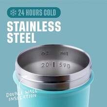 BlenderBottle Strada Shaker Cup Insulated Stainless Steel Bottle With Wire Whisk, 24-Ounce, Black - Bọt biển - Xem 3