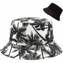 Unisex Reversible Bucket Hat For Beach And Fishing - Coconut Tree - View 1