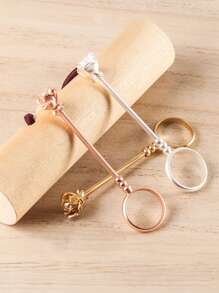 1 pieza, Soporte de cigarrillo con diseño de rosa, elegante soporte de anillo para cigarrillos, anillo de clip de dedo para cigarrillos, regalo para fumadores, accesorios de fumar