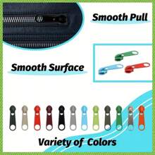 120pcs Vibrant Zinc Alloy Zipper Pulls - Sturdy Metal Slider Tabs For DIY Jewelry Making & Crafts