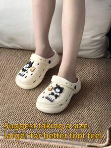 4-Season New DIY Eyeless Bear Design Unisex Slip-On Sandals, EVA Soft Anti-Slip Breathable Perforated Outsole, Suitable For Indoor/Outdoor Use, Home, Bathroom, Beach, Vacation, Comfortable Durable Antibacterial - View 2