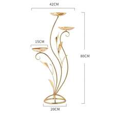 5 pièces Centres de table dorés Décorations 31,5 pouces de haut Vases à fleurs en métal Élégant Présentoir pour arrangement bougie pour mariages, anniversaires, événements de fête et décoration de la maison