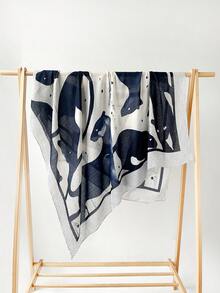 1 Piece Women's Bohemian Style Linen Blend Windproof Shawl Scarf, 130*130cm Large Scarf, Versatile For Outdoor Activities For Dress - Multicolor - View 13