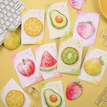 120pcs (4 Books) Creative Realistic Peach & Kiwi Fruit Shaped Memo Pads, Multi-Functional Diary Decor, Memo Notes, School & Office Supplies
