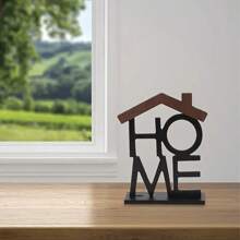 1 Stück modischer hölzerner Buchstabe "HOME" Dekoration - geeignet für Innen- und Außenbereich, ideales Geschenk für Zuhause und Büro, funktionale Wohnzimmer Akzente, perfekt für Heimdekoration, ideal für Valentinstag, Erntedankfest und tägliche Heimdekoration