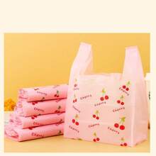 50 piezas - Bolsa de compras estampada de PE con asa, bolsa con diseño de hoja de arce, bolsa de lona con aguacate, bolsa de regalo con tulipanes rosas, bolsa de lona con cerezos, bolsa de plástico para empaquetar, bolsa para joyería, bolsa desechable y duradera para comestibles, apta para supermercados, restaurantes y uso diario, adecuada para la temporada de graduación, fiestas de cumpleaños, para el Día de la Madre y el Eid al-Adha
