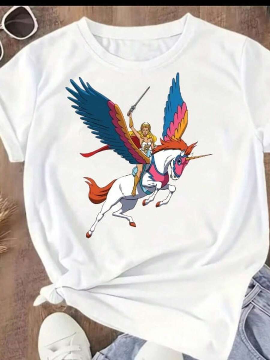 SHE-RA WOMEN'S T-SHIRT 100% COTTON - Blanco - Ver 1